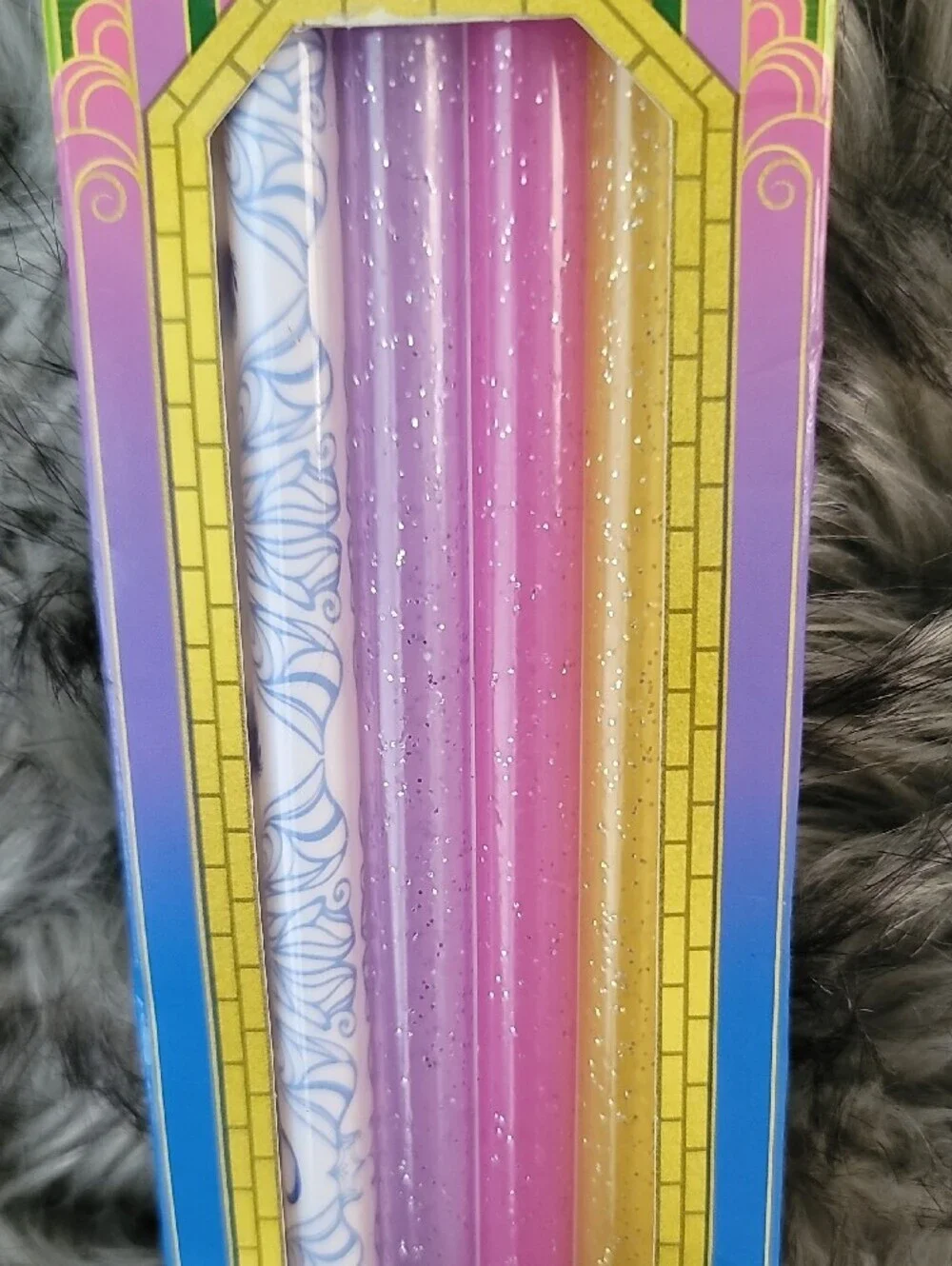 Glinda Sparkle Straws 4-Pack - Pink